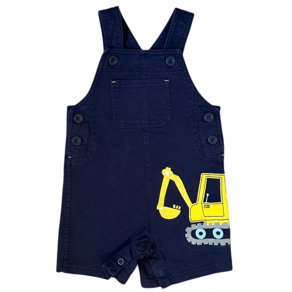 Carter’s Baby Toddler Boy Excavator Construction Theme Overalls Shortalls One Pc